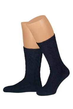 Trachtensocken Kurz Dunkelblau Merinowolle 005530