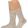 Trachtensocken Kurz Natur Meliert Merinowolle 100225