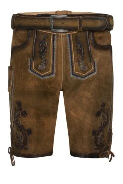 Lederhose Kurz Braun Blau Denzel 006354