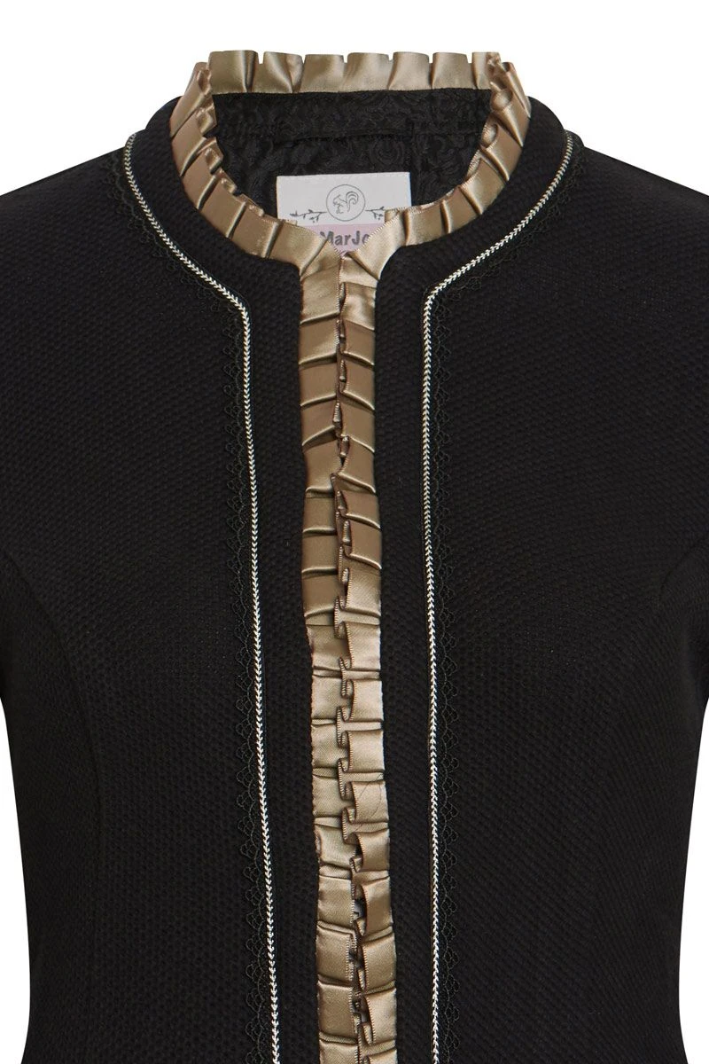 Damen Trachtenjacke Schwarz Oliv Eliona 012420 2 Damen Trachtenjacke Schwarz Oliv Eliona 012420 – Bild 2