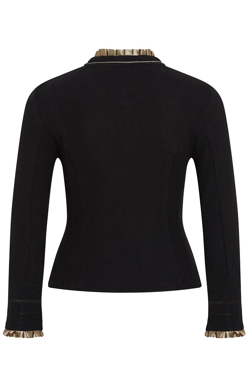 Damen Trachtenjacke Schwarz Oliv Eliona 012420 5 Damen Trachtenjacke Schwarz Oliv Eliona 012420 – Bild 5