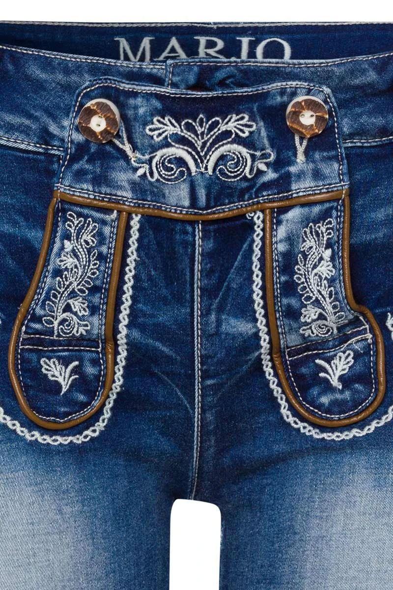 Damen Trachtenjeans Kurz Blau Stretch Franziska 005131 4 Damen Trachtenjeans Kurz Blau Stretch Franziska 005131 – Bild 4