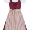 Kinder Dirndl Dunkelrot Beige Gemustert Solana 009315