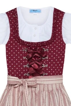 Kinder Dirndl Dunkelrot Beige Gemustert Solana 009315 -Modegeschäft marjo kinder dirndl dunkelrot beige gemustert solana 009315 3 1200x1200