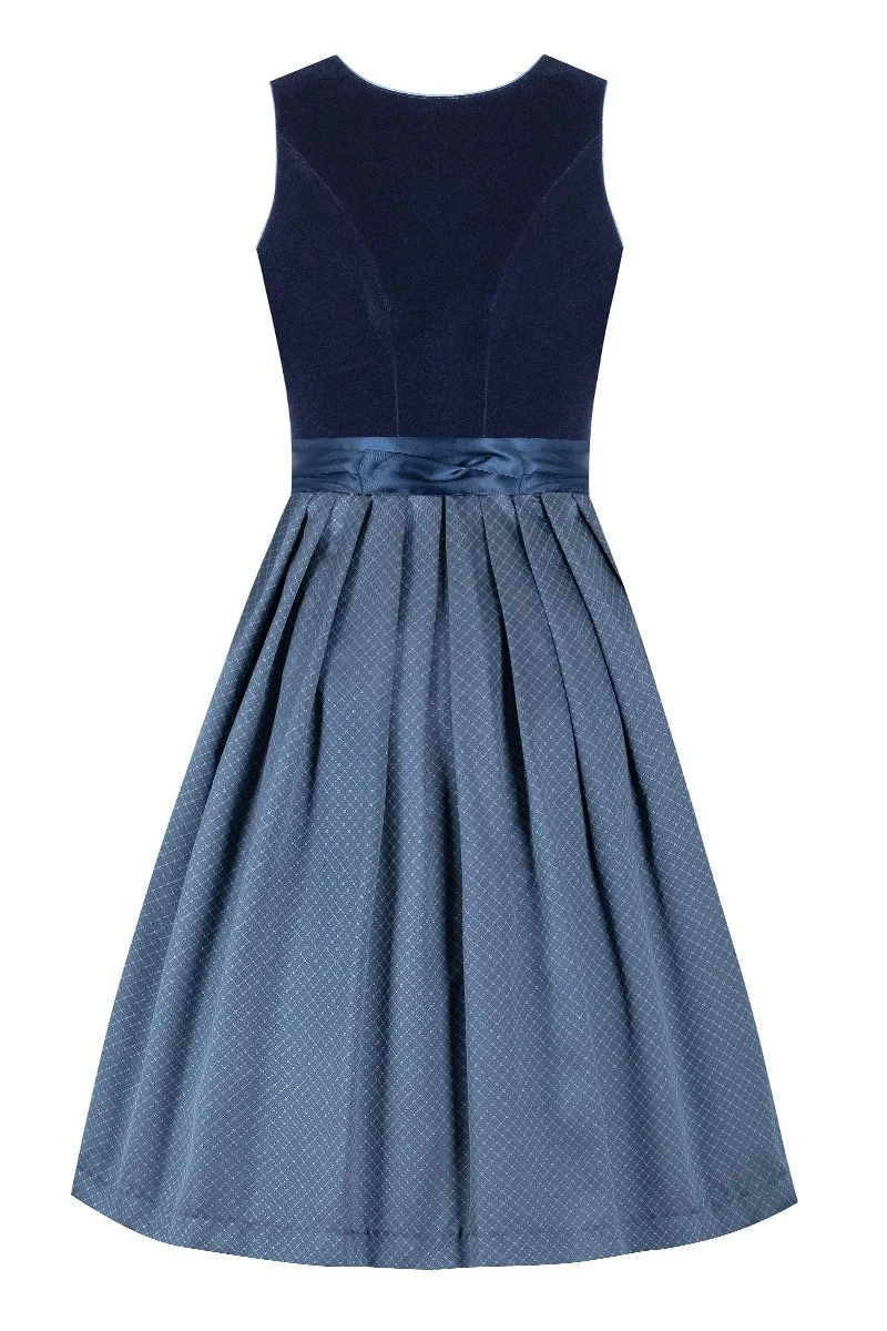 Midi Dirndl 65 Cm Dunkelblau Samt Greta 013912 3 Midi Dirndl 65 Cm Dunkelblau Samt Greta 013912 – Bild 3