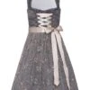 Midi Dirndl 65cm Grau Silber Beige Perla 003802
