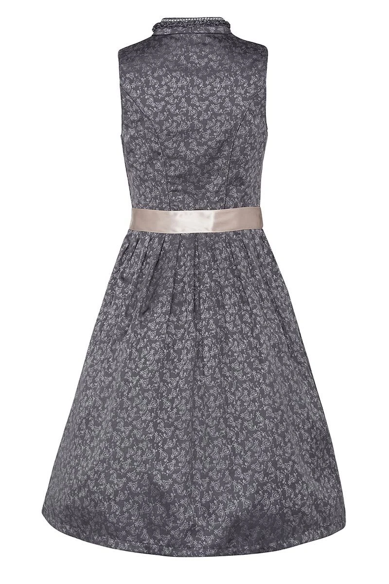 Midi Dirndl 65cm Grau Silber Beige Perla 003802 2 Midi Dirndl 65cm Grau Silber Beige Perla 003802 – Bild 2