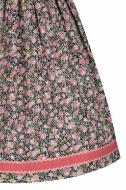 Mini Dirndl 55cm Schwarz Geblümt Koralle Tina 002795 -Modegeschäft marjo mini dirndl 55er schwarz gebluemt koralle tina 002795 6 1200x1200
