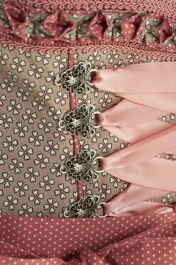 Mini Dirndl 55cm Taupe Koralle Gepunktet Dana 006169 -Modegeschäft marjo mini dirndl 55er taupe altrosa gepunktet dana 006169 7 1200x1200