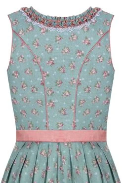 Mini Dirndl 55cm Türkis Geblümt Apricot Farona 006998 -Modegeschäft marjo mini dirndl 55er tuerkis gebluemt apricot farona 006998 4 1200x1200
