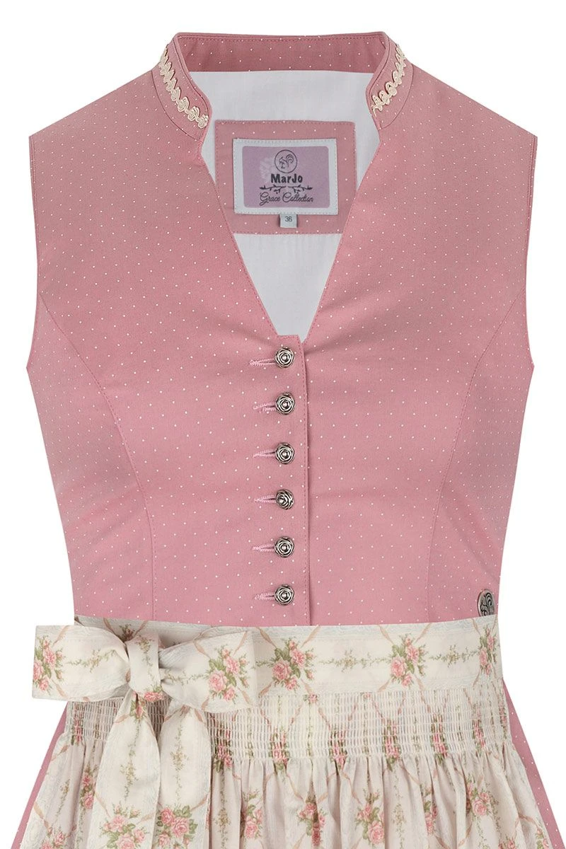 Mini Dirndl 60 Cm Altrosa Creme Minna 010688 2 Mini Dirndl 60 Cm Altrosa Creme Minna 010688 – Bild 2