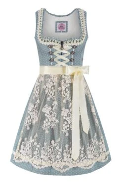 Mini Dirndl 60 Cm Hellblau Creme Daria 014455