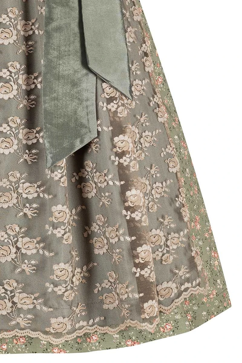 Mini Dirndl 60 Cm Oliv Geblümt Taupe Lotti 010692 5 Mini Dirndl 60 Cm Oliv Geblümt Taupe Lotti 010692 – Bild 5