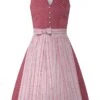 Mini Dirndl 60 Cm Rosenholz Altrosa Gemustert Valentina 009059