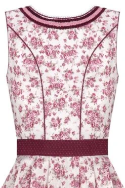 Mini Dirndl 60cm Creme Dunkelrot Geblümt Bomilla 004730 -Modegeschäft marjo mini dirndl 60er creme dunkelrot gebluemt bomilla 004730 4 1200x1200