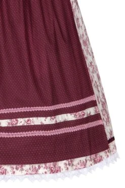 Mini Dirndl 60cm Creme Dunkelrot Geblümt Bomilla 004730 -Modegeschäft marjo mini dirndl 60er creme dunkelrot gebluemt bomilla 004730 5 1200x1200