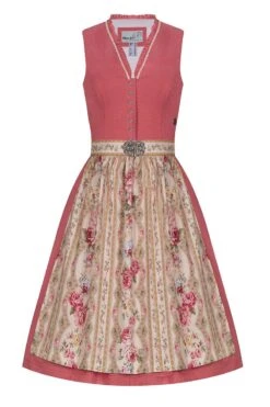 Mini Dirndl 60cm Koralle Beige Bethany 004741