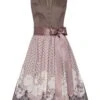 Mini Dirndl 60cm Taupe Creme Getupft Borina 004559
