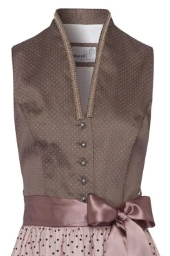 Mini Dirndl 60cm Taupe Creme Getupft Borina 004559 -Modegeschäft marjo mini dirndl 60er taupe creme getupft borina 004559 3 1200x1200