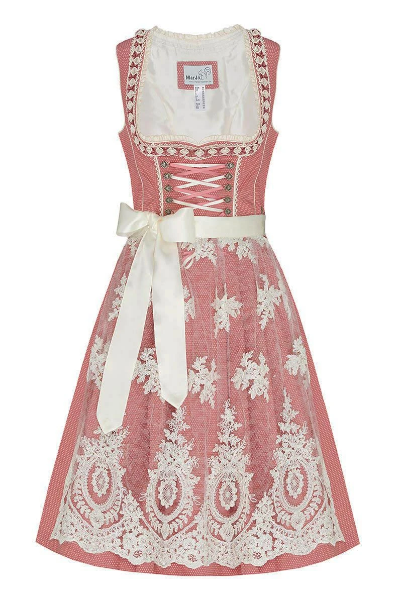 Mini Dirndl 60cm Altrosa Gepunktet Creme Dagna 006175 1 Mini Dirndl 60cm Altrosa Gepunktet Creme Dagna 006175