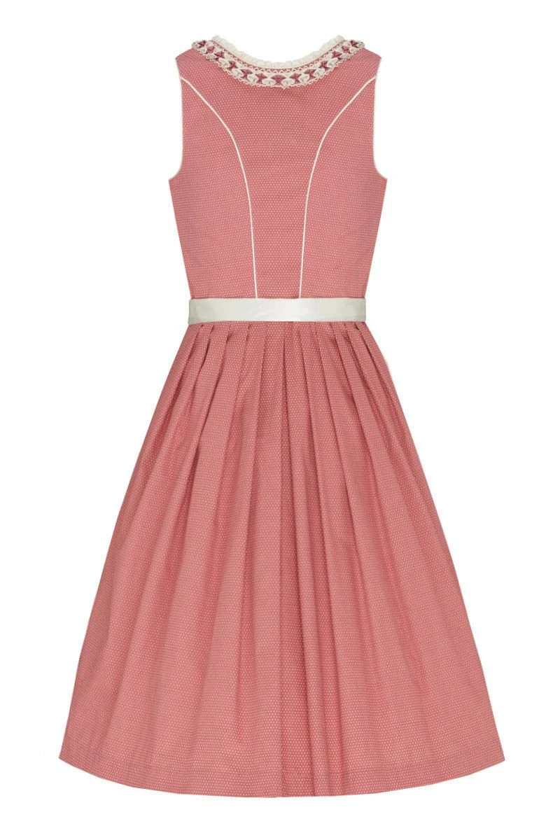 Mini Dirndl 60cm Altrosa Gepunktet Creme Dagna 006175 2 Mini Dirndl 60cm Altrosa Gepunktet Creme Dagna 006175 – Bild 2