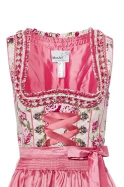 Mini Dirndl 60cm Creme Geblümt Koralle Tangie 001851 -Modegeschäft marjo minidirndl 60er creme gebluemt koralle tangie 001851 3 1200x1200