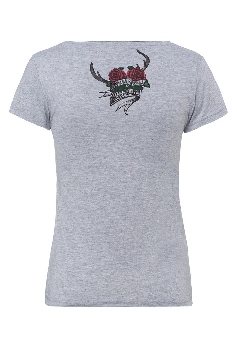 Trachtenshirt Kurzarm Grau 'Voiksfest Hupn' 006449 2 Trachtenshirt Kurzarm Grau 'Voiksfest Hupn' 006449 – Bild 2