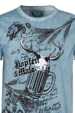Trachtenshirt Kurzarm Hellblau 'Hopfen & Malz' 007626 -Modegeschäft marjo trachtenshirt kurzarm hellblau hopfen malz 007626 3 1200x1200 1