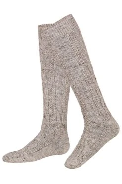 Trachtensocken Lang Hellbraun Meliert 005571