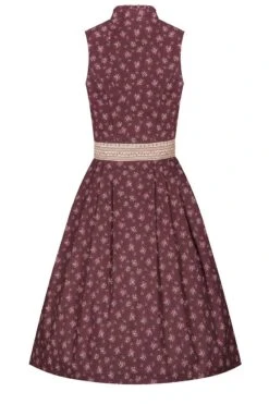 Midi Dirndl 65cm Dunkelrot Creme Geblümt 004397 -Modegeschäft midi dirndl 65er dunkelrot creme gebluemt 004397 2 1200x1200