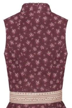 Midi Dirndl 65cm Dunkelrot Creme Geblümt 004397 -Modegeschäft midi dirndl 65er dunkelrot creme gebluemt 004397 4 1200x1200