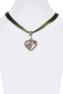 Collier Mit Herzanhänger & Edelweiß 102293