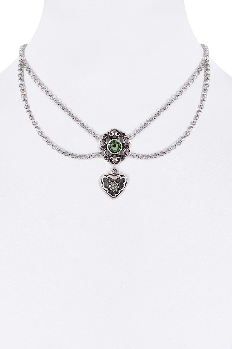 Modegeschäft -Modegeschäft moser collier mit herzanhaenger und strassbluete