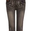 Damen Trachtenhose Kniebund Schwarz Used Stretch Franziska 007741