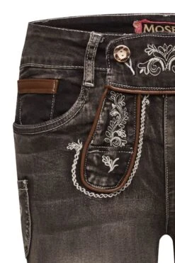 Damen Trachtenhose Kniebund Schwarz Used Stretch Franziska 007741 -Modegeschäft moser damen trachtenhose kniebund schwarz used stretch franziska 007741 4 1200x1200