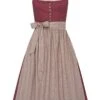 Dirndl Lang 80 Cm Dunkelrot Taupe Annabell 008867