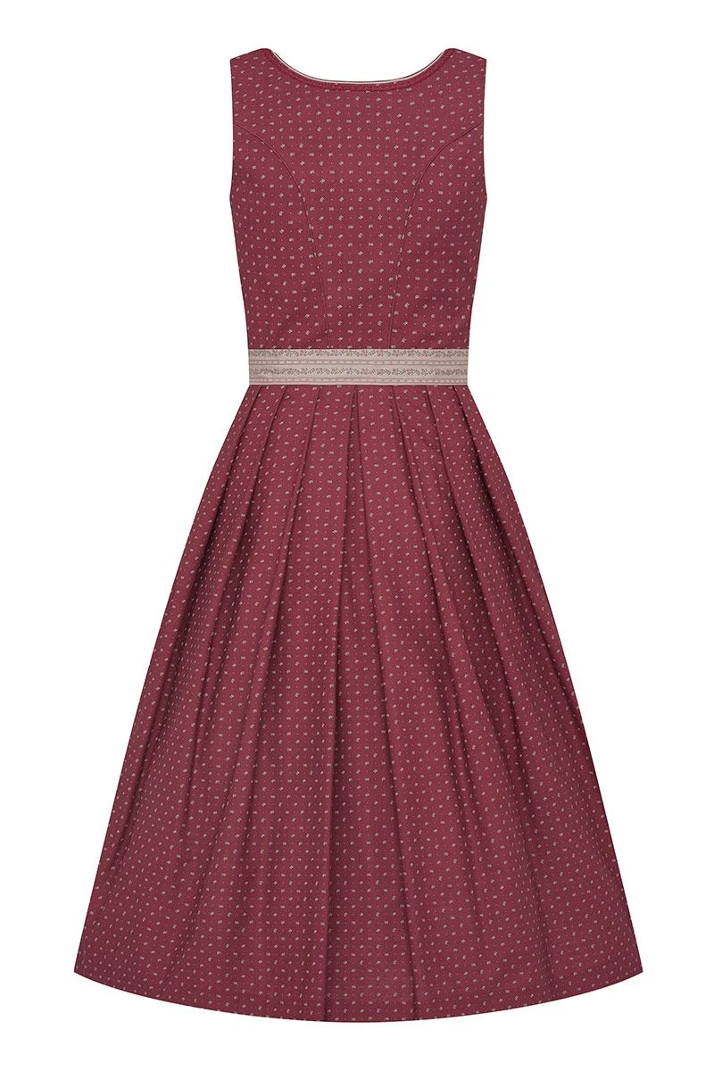 Dirndl Lang 80 Cm Dunkelrot Taupe Annabell 008867 2 Dirndl Lang 80 Cm Dunkelrot Taupe Annabell 008867 – Bild 2