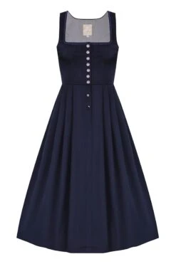 Dirndl Lang 80 Cm Gastro Dunkelblau Britta 010944