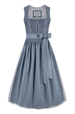 Dirndl Lang 85 Cm Blau Grau Lina 014178