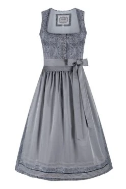Dirndl Lang 85 Cm Blau Grau Regina 012511
