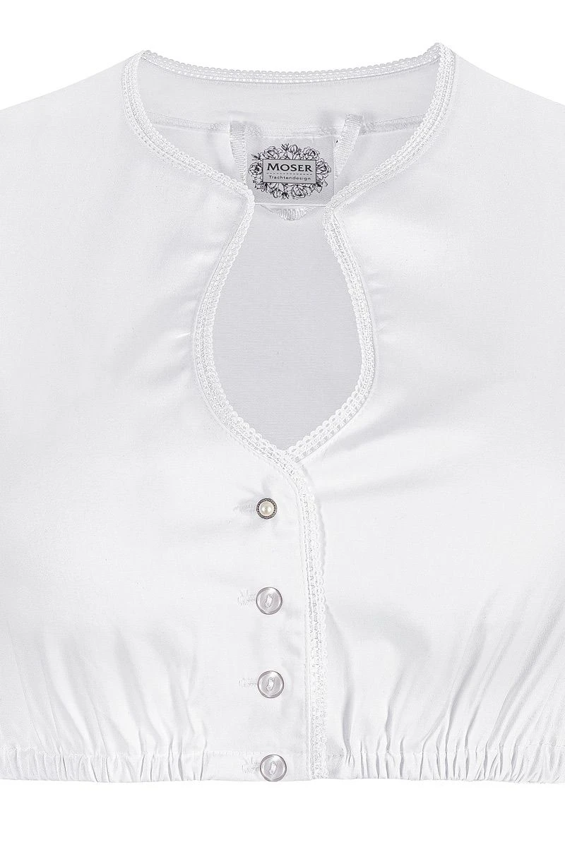 Dirndlbluse Weiß Mit Perle 011716 2 Dirndlbluse Weiß Mit Perle 011716 – Bild 2
