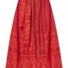 Dirndlschürze Lang 90 Cm Koralle Orange Gemustert Karin 007407