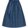 Dirndlschürze Midi 70 Cm Blau Taupe Gemustert Rosalie 008212
