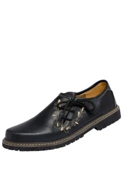 Haferlschuh Schwarz Mit Stickerei Garmisch 014038