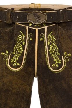 Hirschlederhose Kurz Altbraun Mit Gürtel George 006932 -Modegeschäft moser hirschlederhose kurz altbraun mit guertel george 006932 3 1200x1200