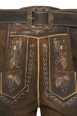 Kinder Lederhose Kurz Dunkelbraun Antik Max 011745 -Modegeschäft moser kinder lederhose kurz dunkelbraun antik max 011745 2 1200x1200