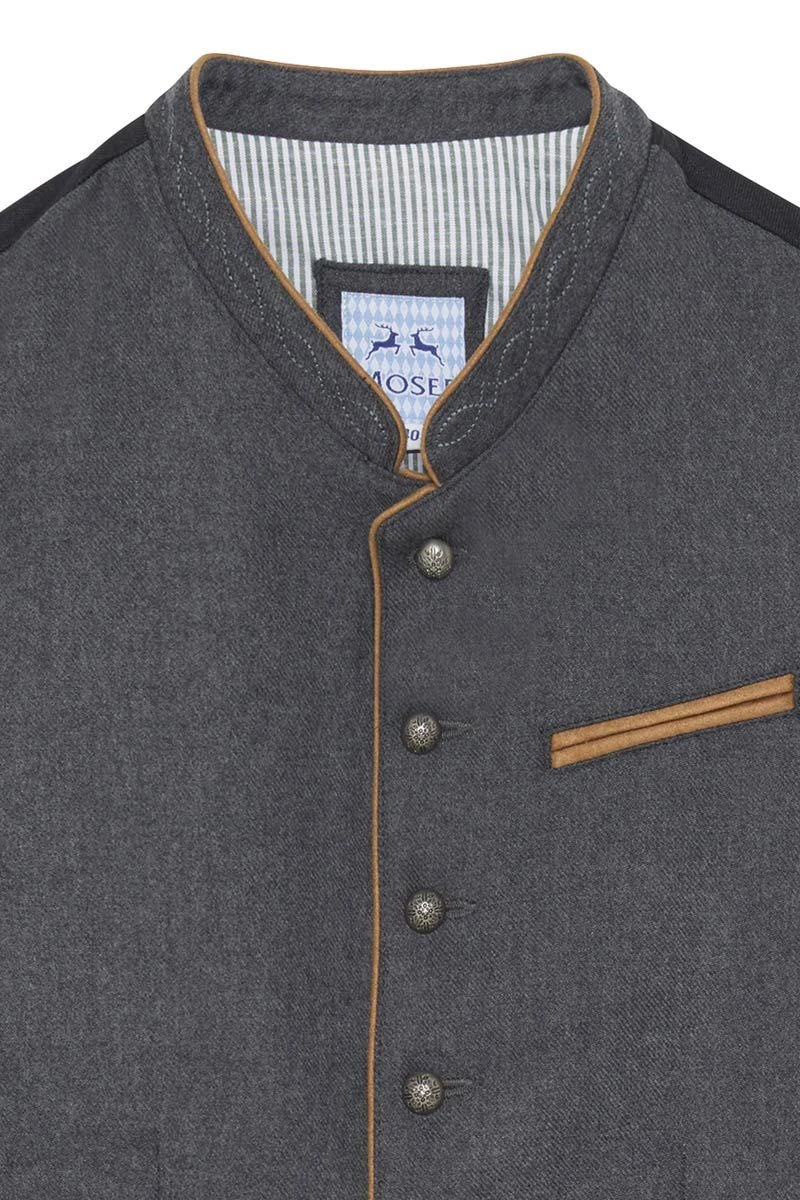 Kinder Trachtenweste Anthrazit Loden Basti 010769 2 Kinder Trachtenweste Anthrazit Loden Basti 010769 – Bild 2