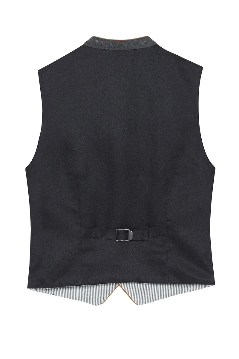 Kinder Trachtenweste Anthrazit Loden Basti 010769 3 Kinder Trachtenweste Anthrazit Loden Basti 010769 – Bild 3