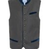 Kinder Trachtenweste Grau Dunkelblau Loden Basti 010771