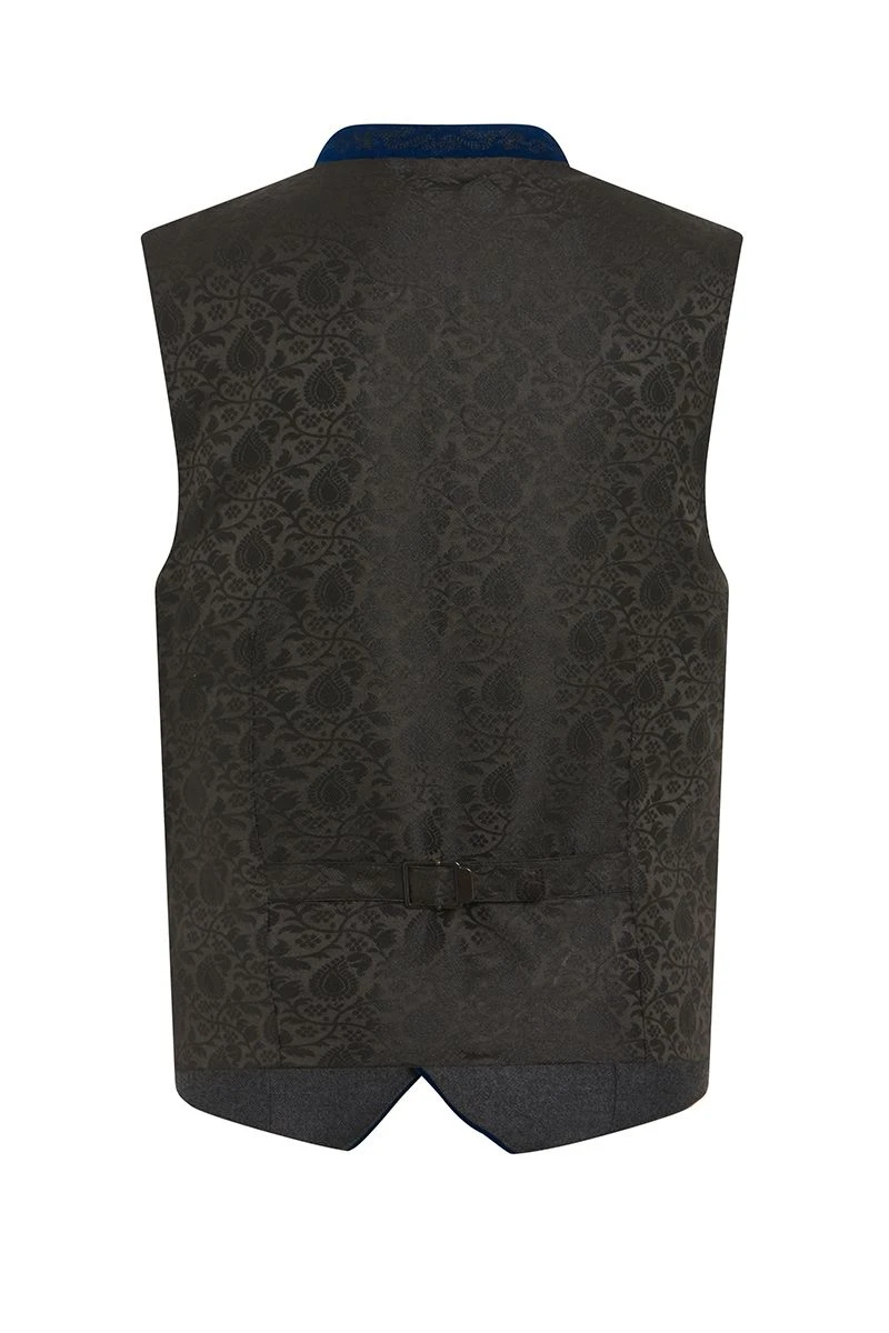 Kinder Trachtenweste Grau Dunkelblau Loden Basti 010771 3 Kinder Trachtenweste Grau Dunkelblau Loden Basti 010771 – Bild 3